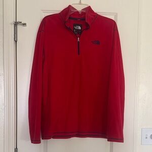 The North Face Red Half-Zip Fleece Pullover